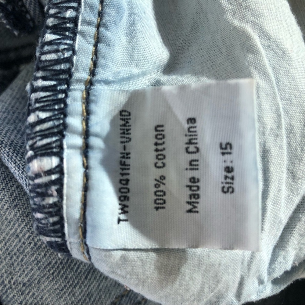 Fashion Nova Y2K Distressed Blue Wide Leg Jeans Plus Size - Picture 9 of 10